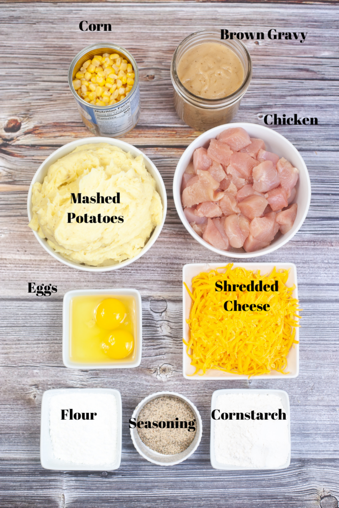 Ingredients to make the Copycat KFC Famous Bowl in the Air Fryer