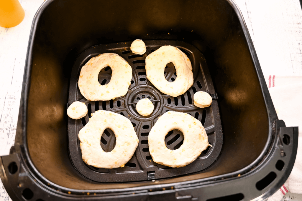 The biscuits in the air fryer